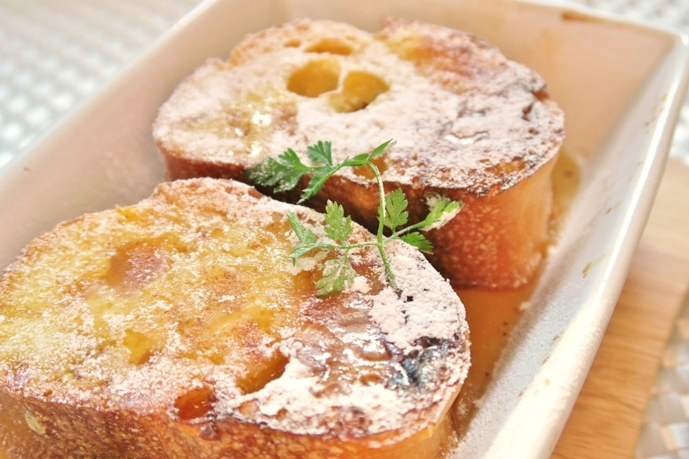 卵液を素早く吸収したのはフランスパン!